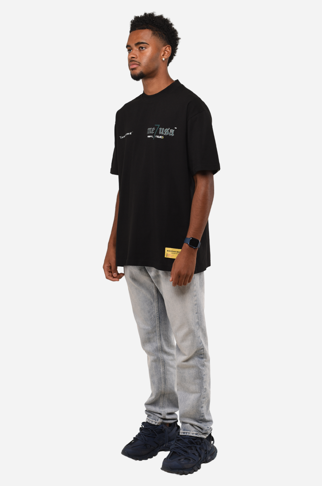 MINIMAL 7 FIGURES TEE - BLACK