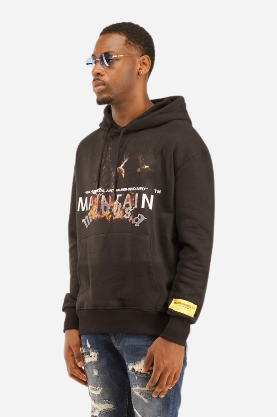 HIGHEST EAGLE HOODIE - BLACK