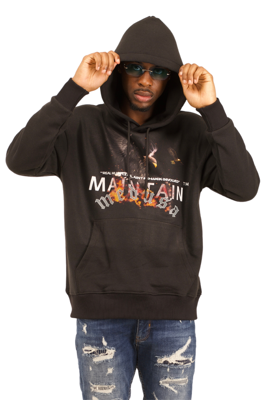 HIGHEST EAGLE HOODIE - BLACK