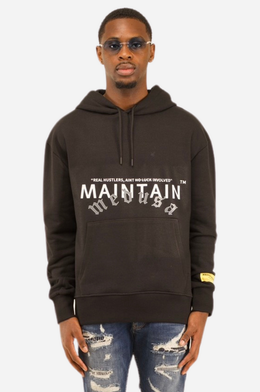 REAL HUSTLER HOODIE - BLACK