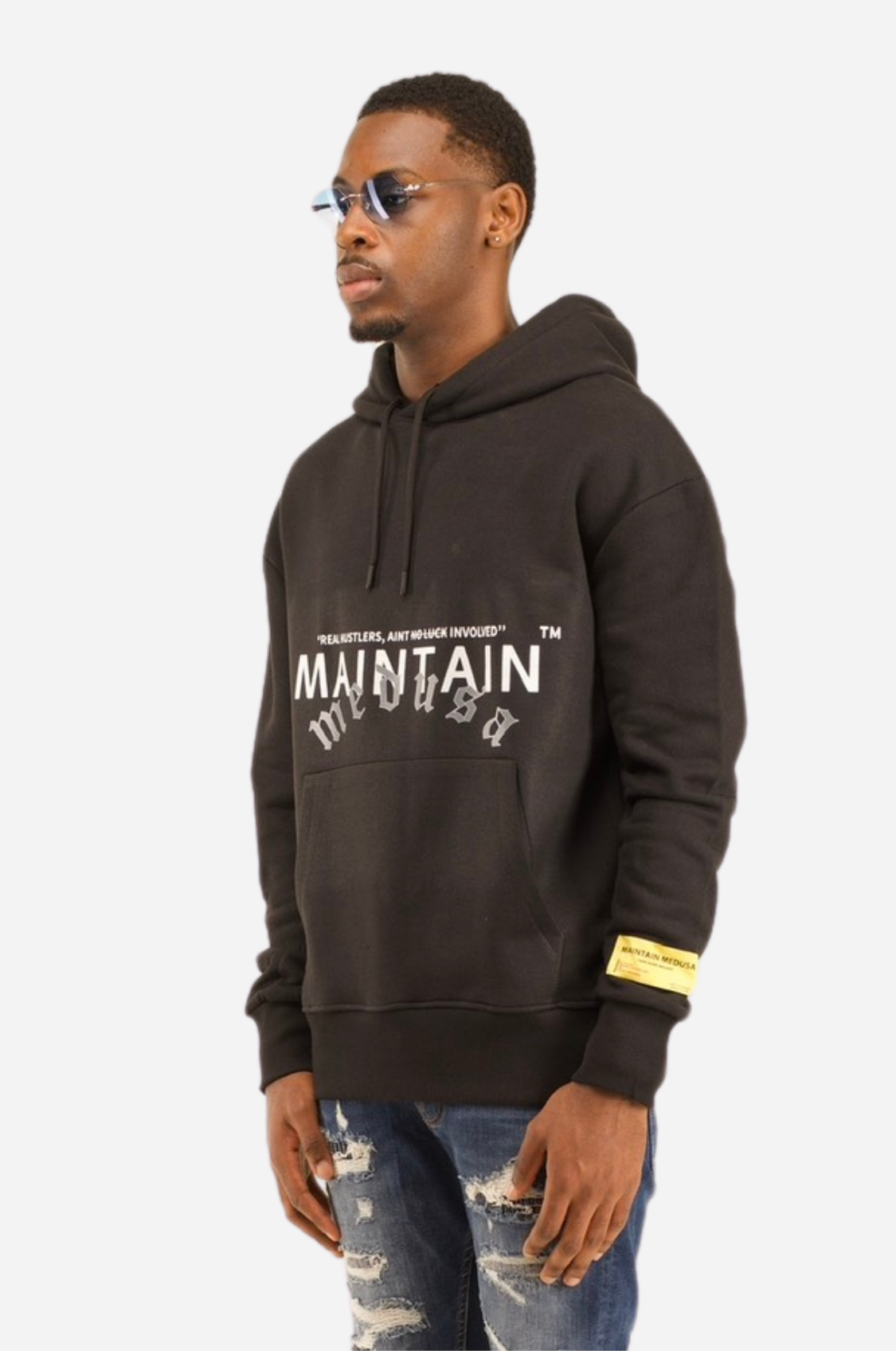 REAL HUSTLER HOODIE - BLACK
