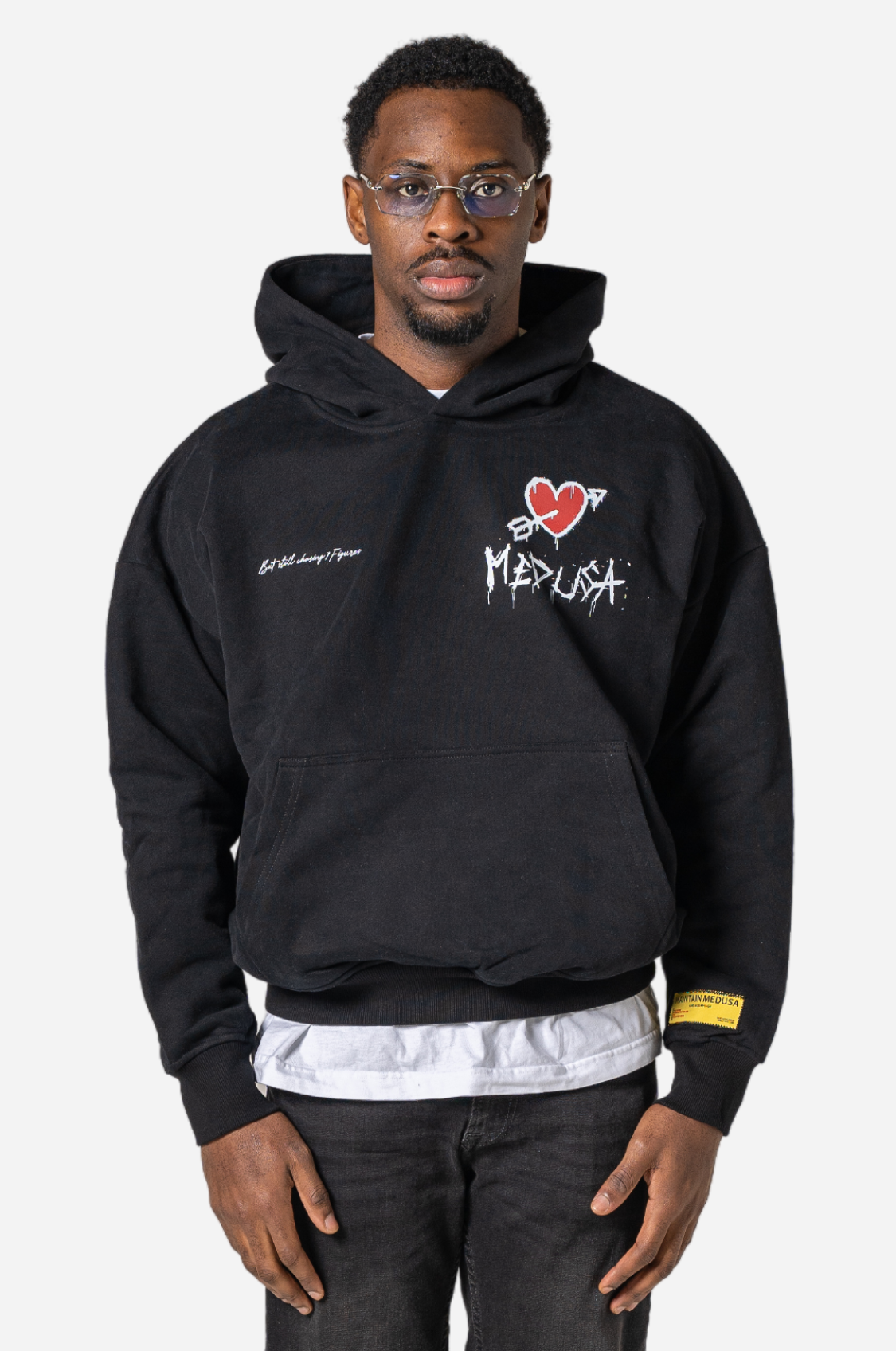 MEDUSA HEARTBROKEN HOODIE - BLACK – Maintain Medusa