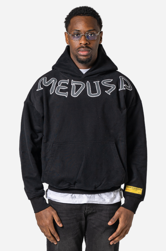 MEDUSA REVERSED HOODIE - BLACK