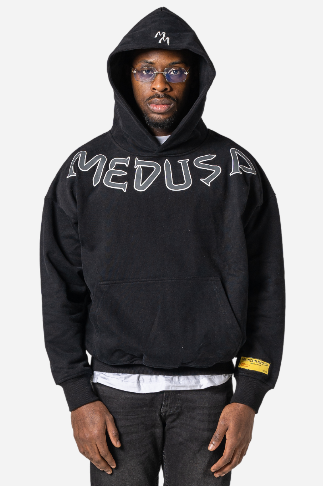 MEDUSA REVERSED HOODIE - BLACK