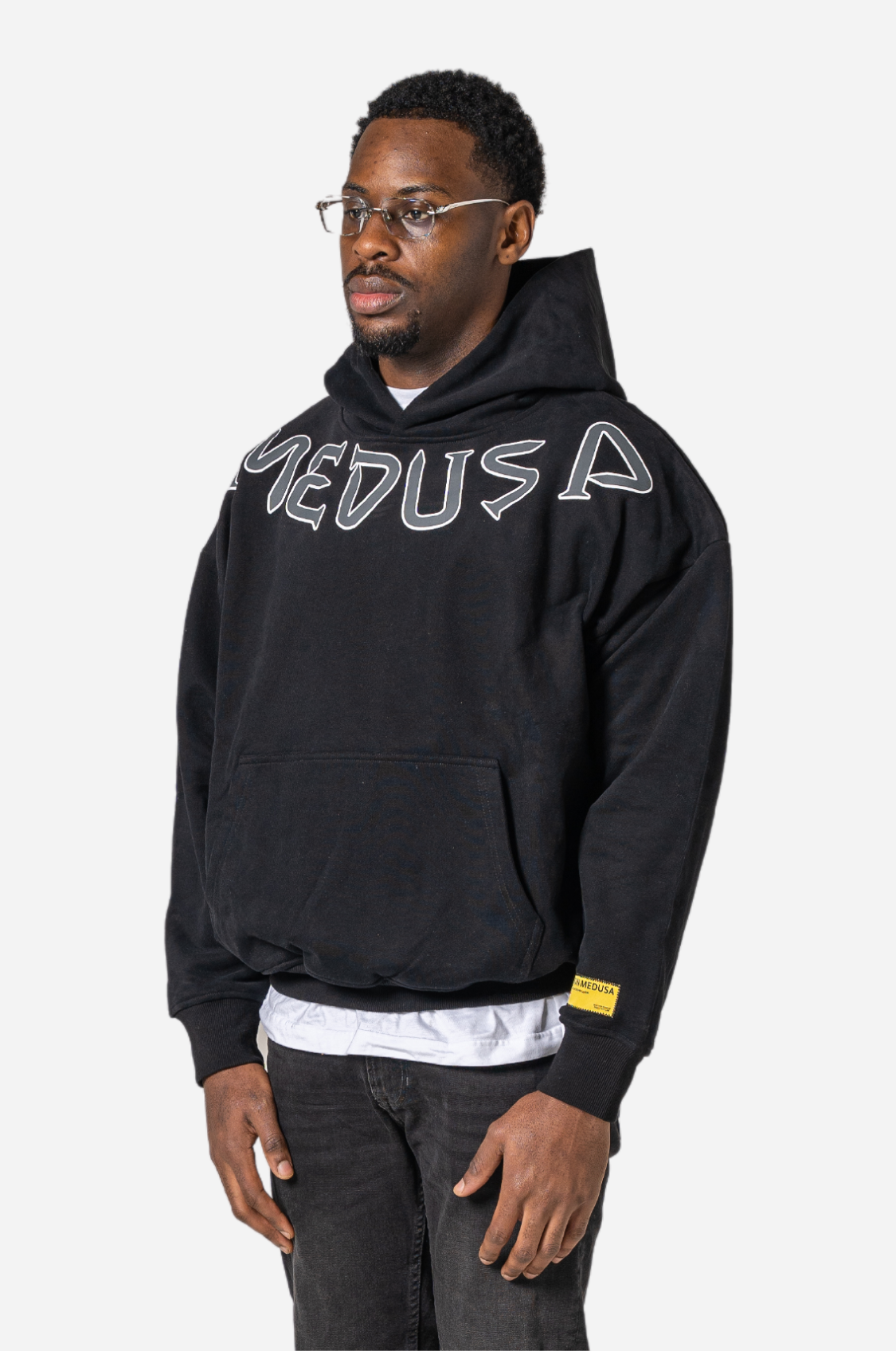 MEDUSA REVERSED HOODIE - BLACK